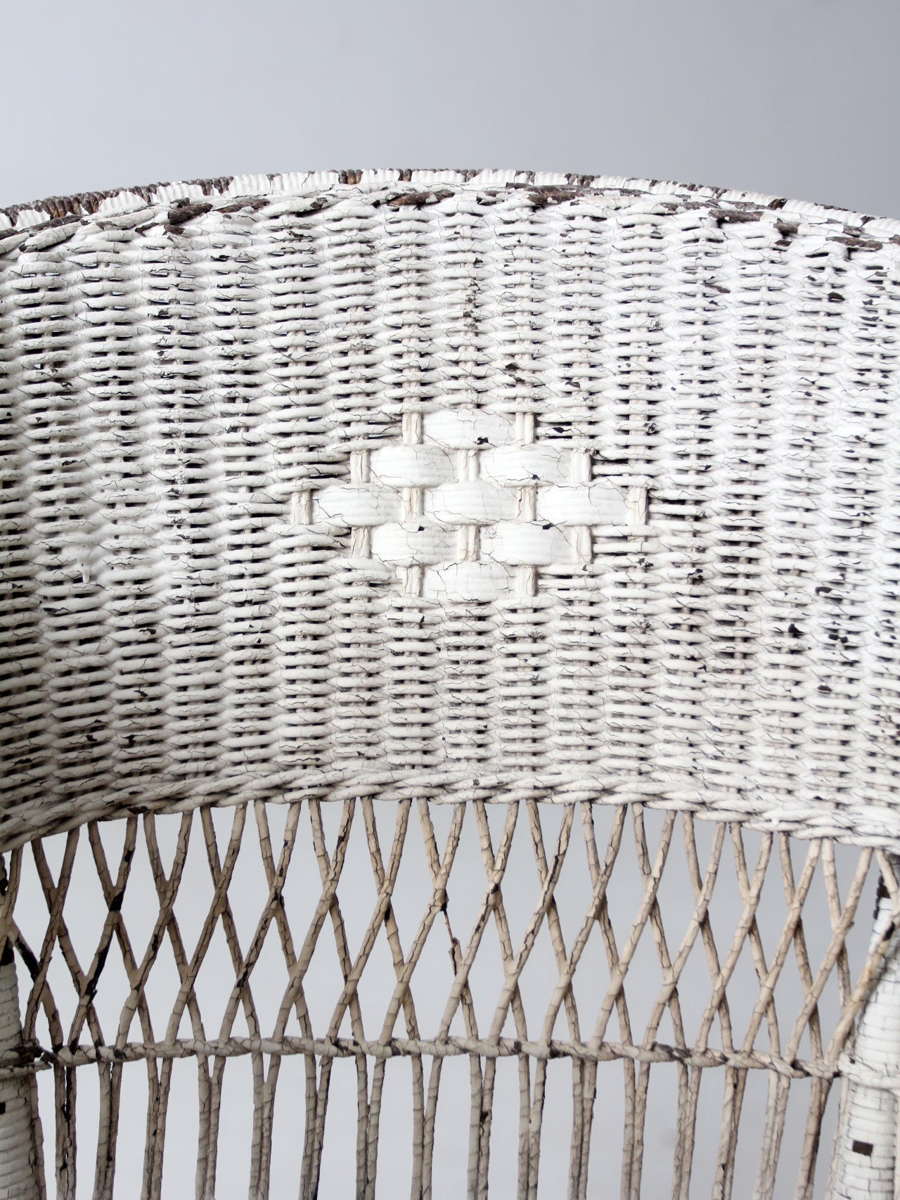 antique American wicker rocking chair