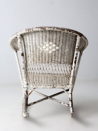 antique American wicker rocking chair