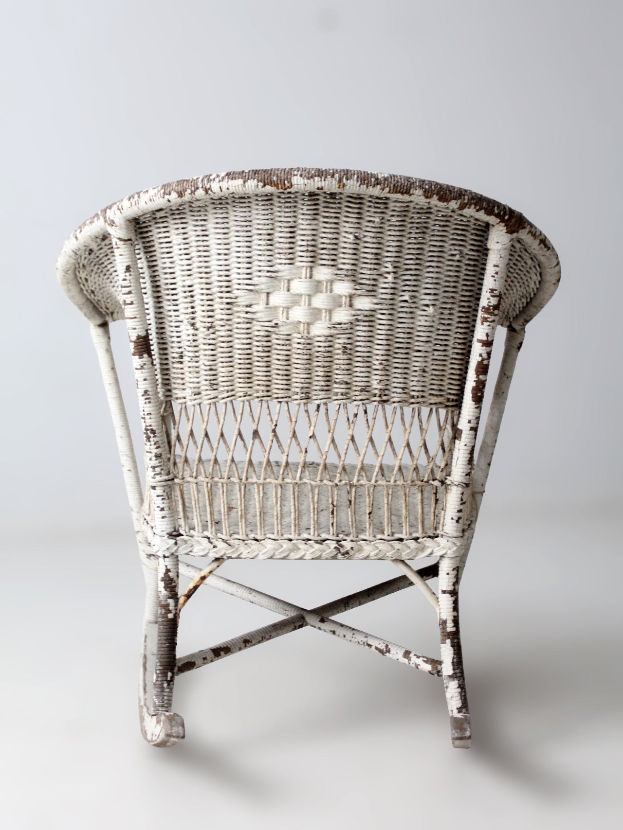 antique American wicker rocking chair