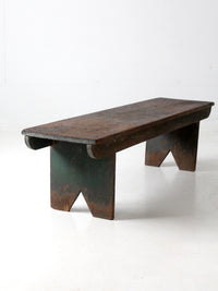 antique primitive wood bench