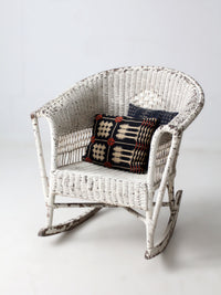 antique American wicker rocking chair