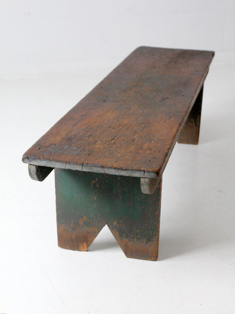 antique primitive wood bench