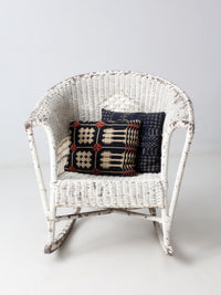 antique American wicker rocking chair