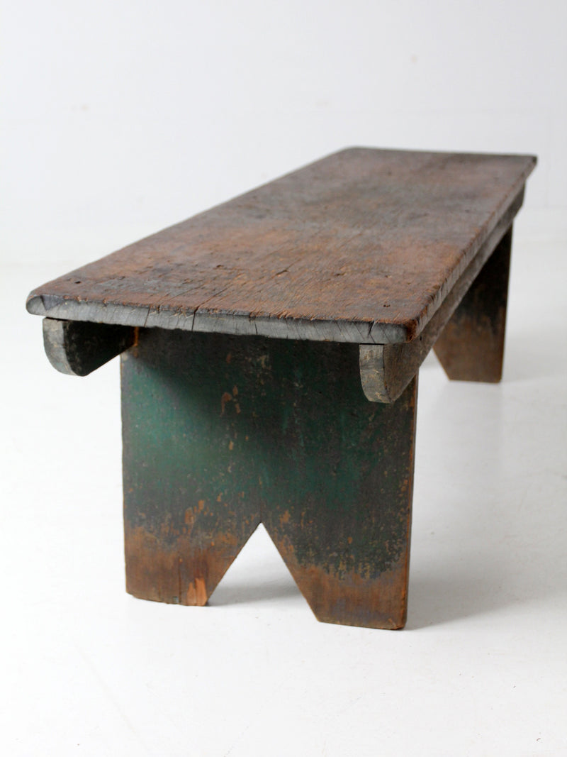 antique primitive wood bench