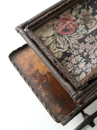 early 20th century American wicker bar cart