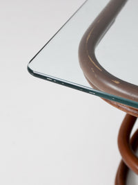 mid-century rattan coffee table