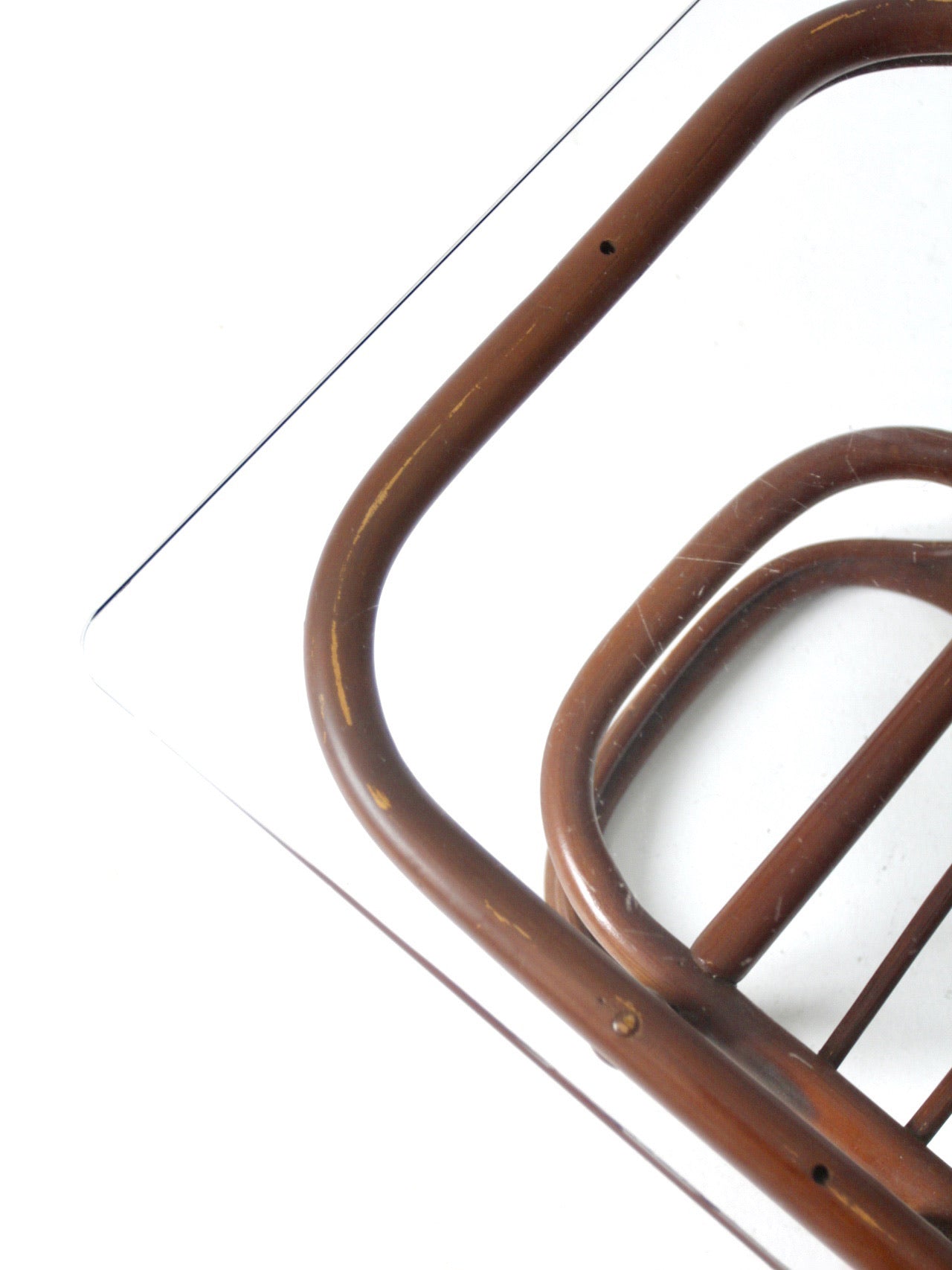 mid-century rattan coffee table