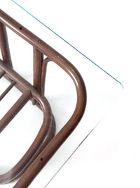 mid-century rattan coffee table