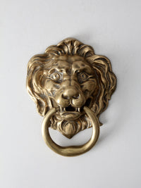 antique brass lion head door knocker