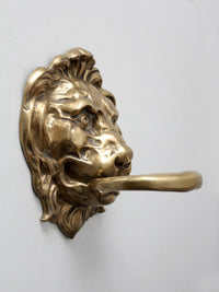 antique brass lion head door knocker