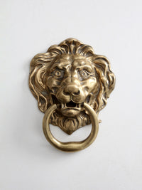 antique brass lion head door knocker