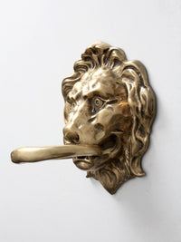 antique brass lion head door knocker