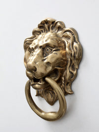 antique brass lion head door knocker