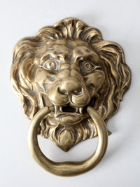 antique brass lion head door knocker