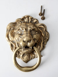 antique brass lion head door knocker
