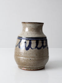 vintage handmade studio pottery vase