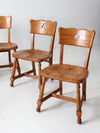 mid century rustic wood dining chairs set of 6