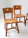 mid century rustic wood dining chairs set of 6