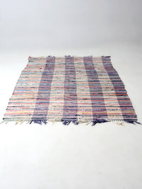 vintage American hand-loomed rag rug 48 x 79