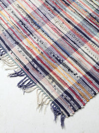 vintage American hand-loomed rag rug 48 x 79