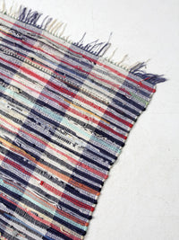 vintage American hand-loomed rag rug 48 x 79