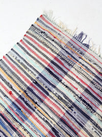 vintage American hand-loomed rag rug 48 x 79