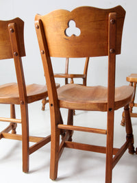 mid century rustic wood dining chairs set of 6