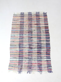 vintage American hand-loomed rag rug 48 x 79