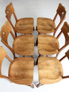 mid century rustic wood dining chairs set of 6