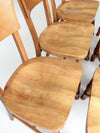 mid century rustic wood dining chairs set of 6