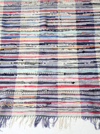 vintage American hand-loomed rag rug 48 x 79
