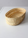 vintage soft weave oval basket