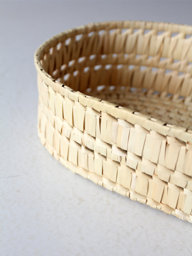 vintage soft weave oval basket