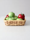vintage square woven basket