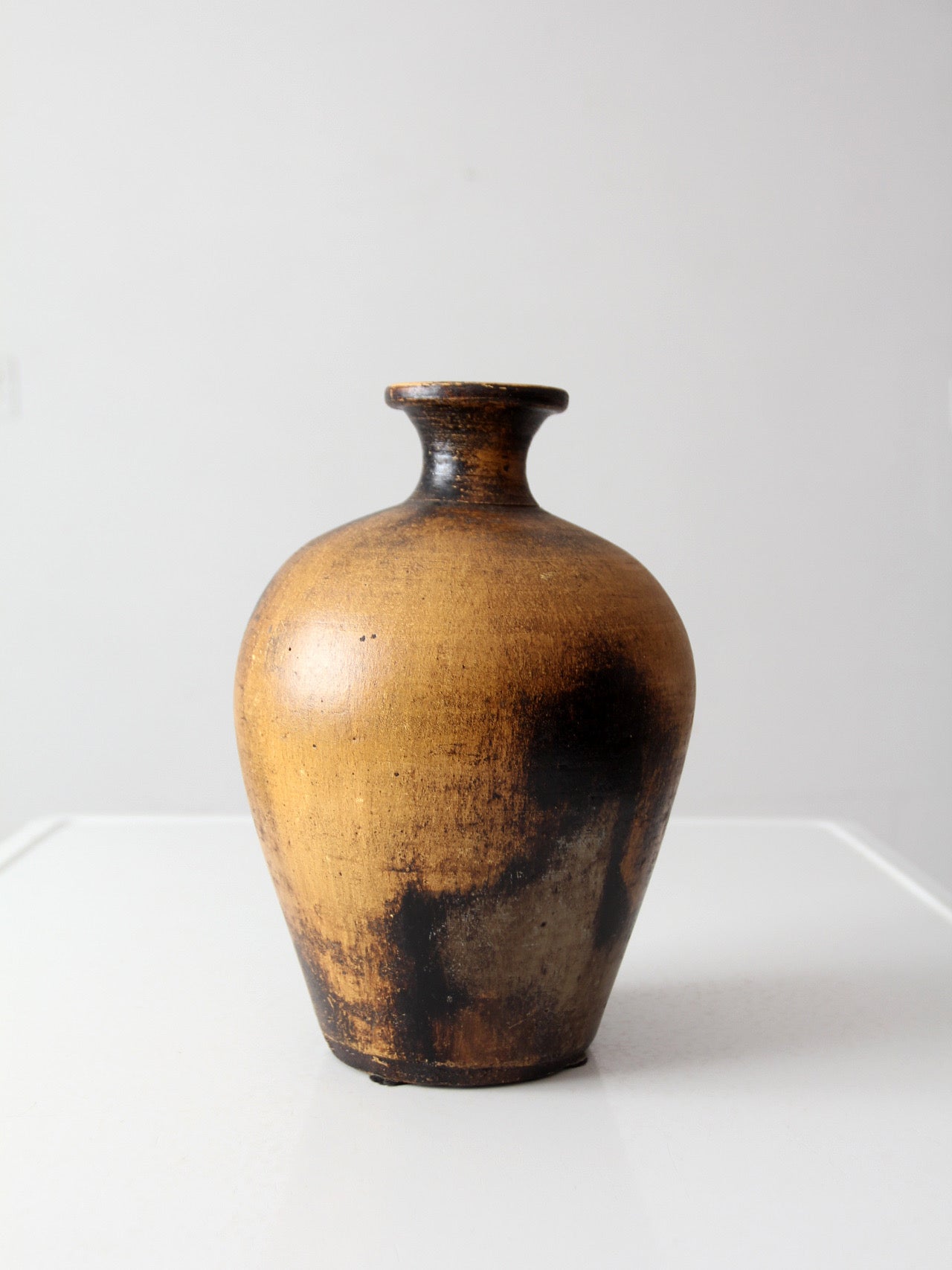 vintage mid century abstract pottery vase