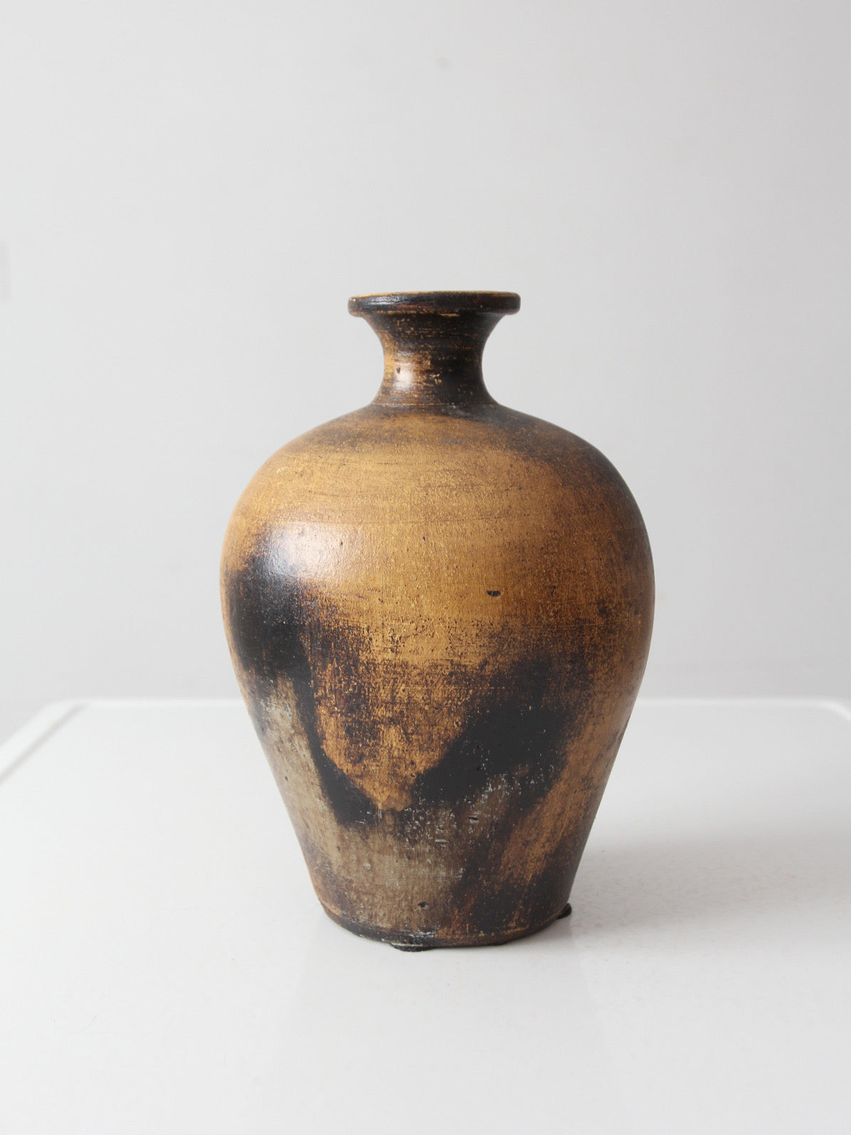 vintage mid century abstract pottery vase