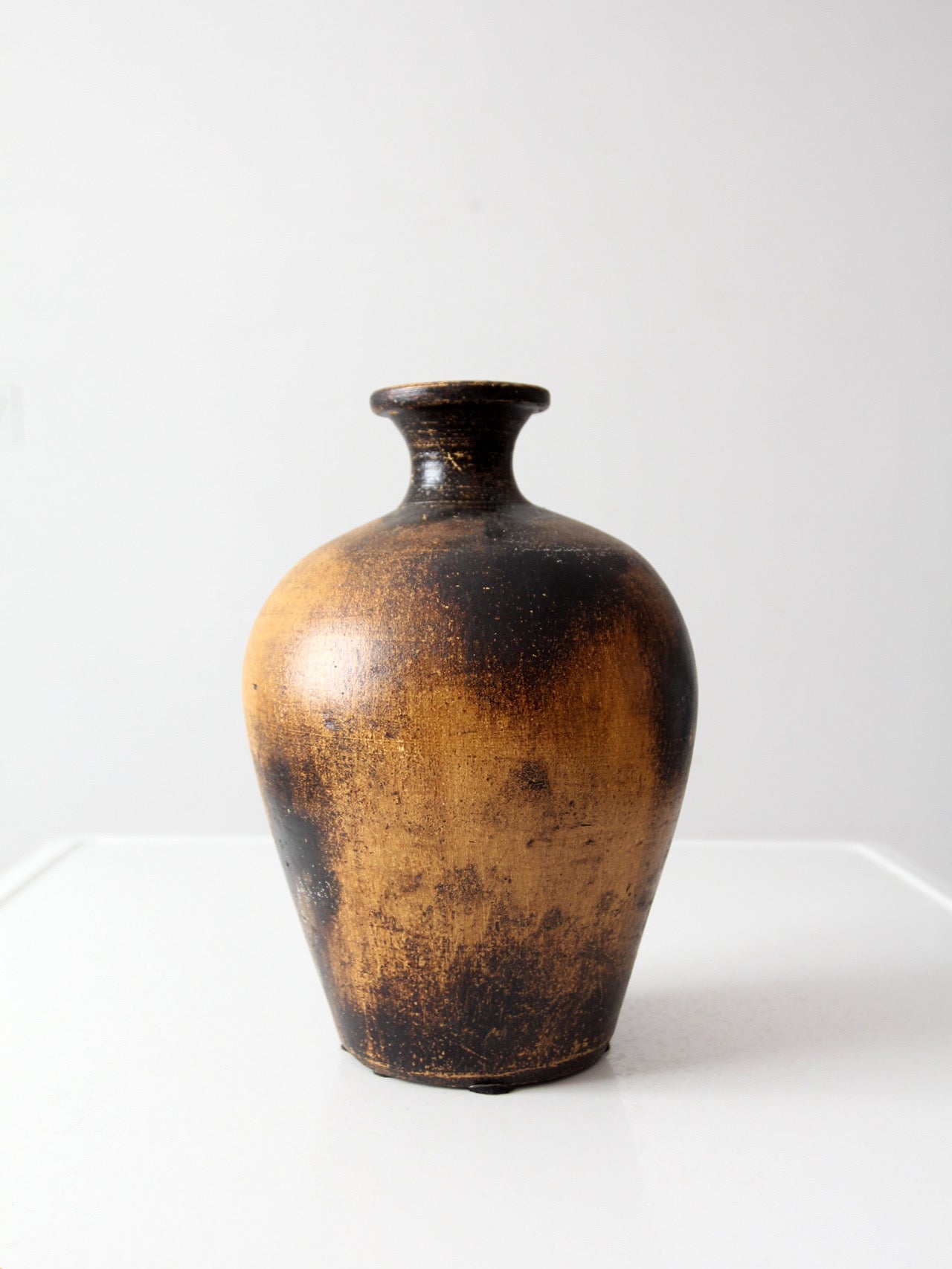 vintage mid century abstract pottery vase