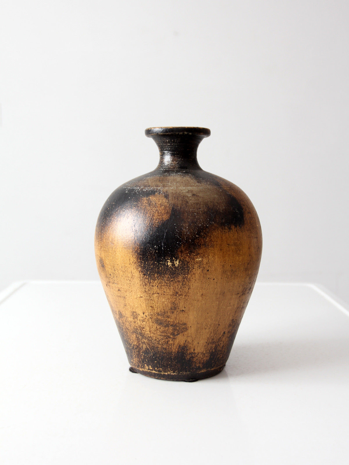 vintage mid century abstract pottery vase