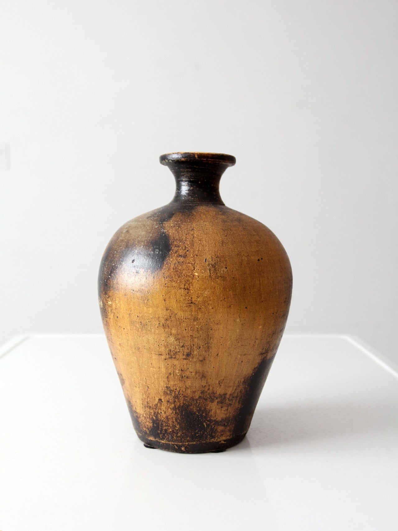 vintage mid century abstract pottery vase
