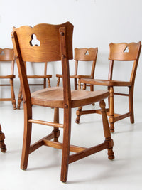 mid century rustic wood dining chairs set of 6