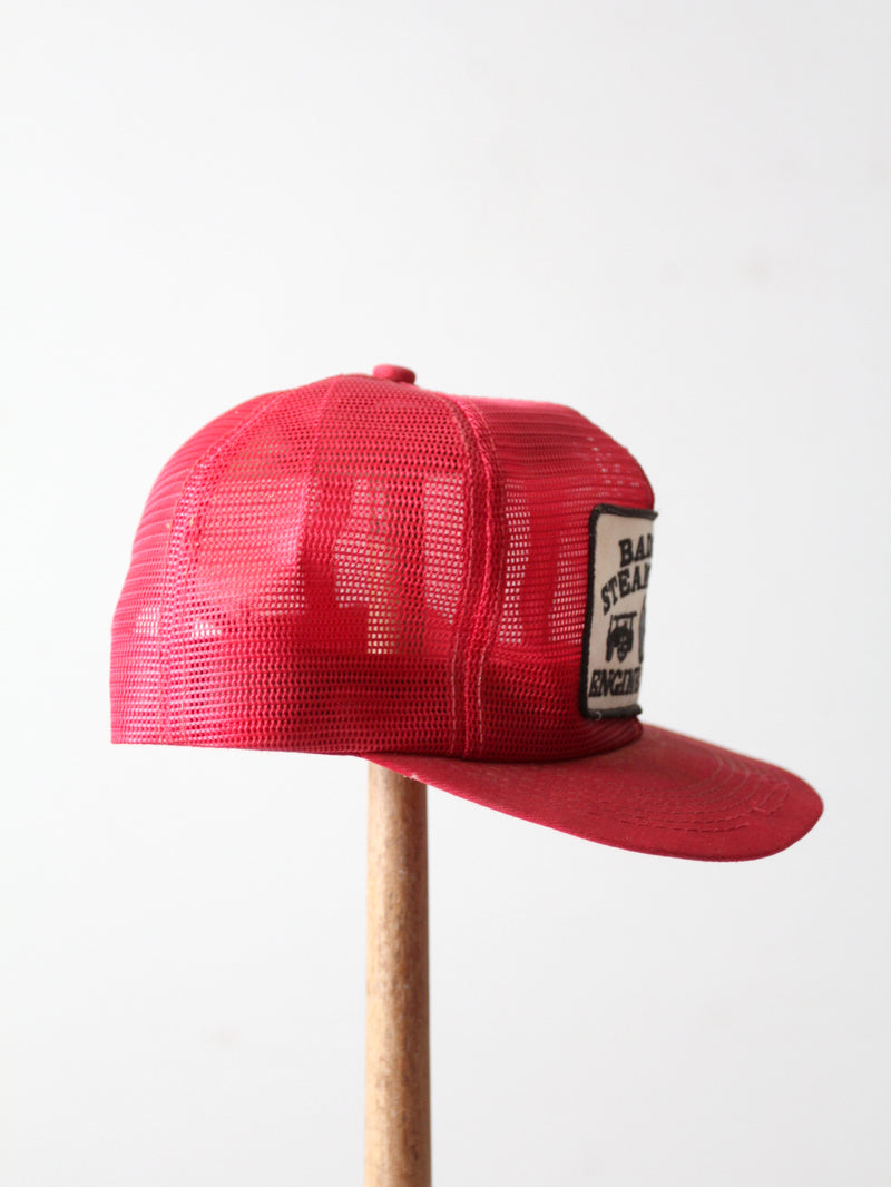 vintage red trucker hat