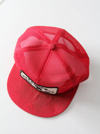 vintage red trucker hat