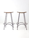 Arthur Umanoff style bar stools pair