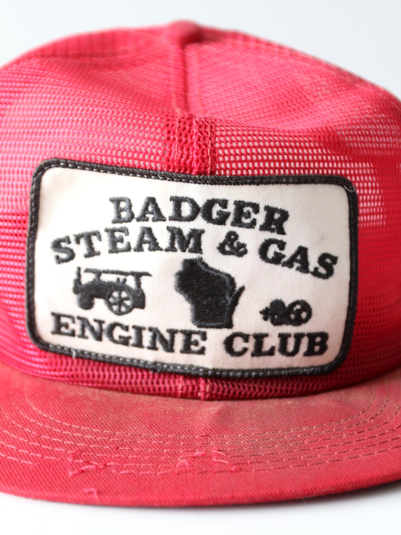 vintage red trucker hat