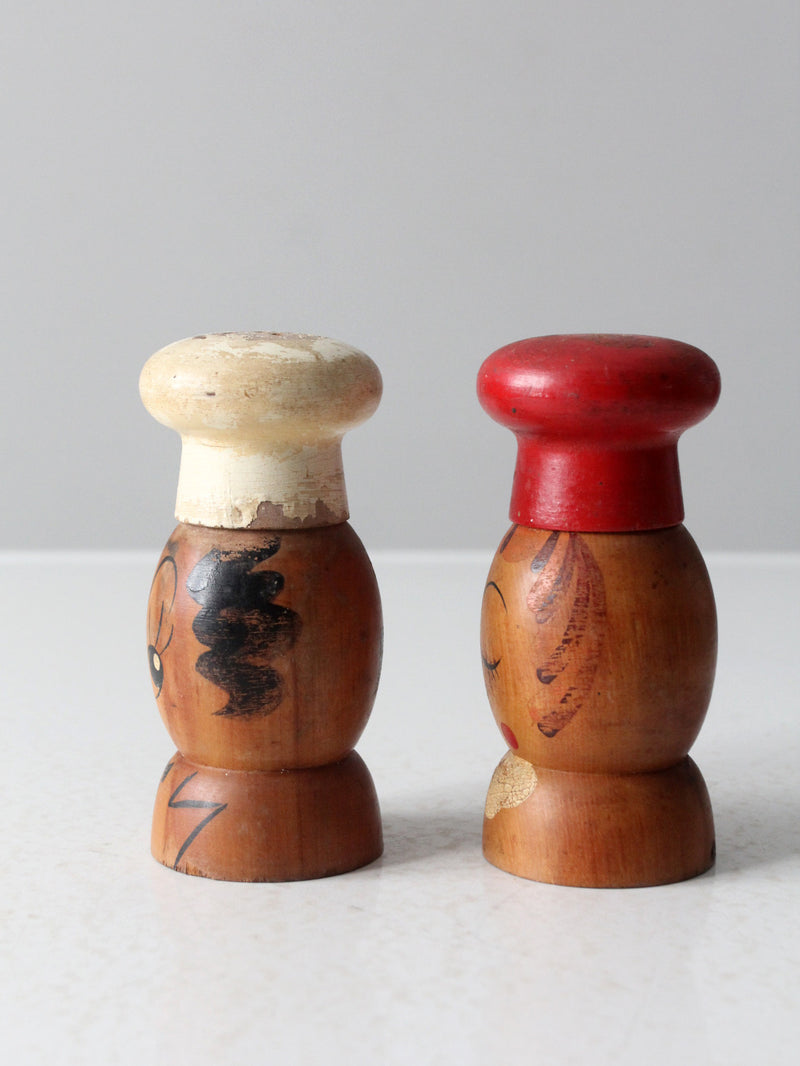 mid-century Japanese salt & pepper shakers pair