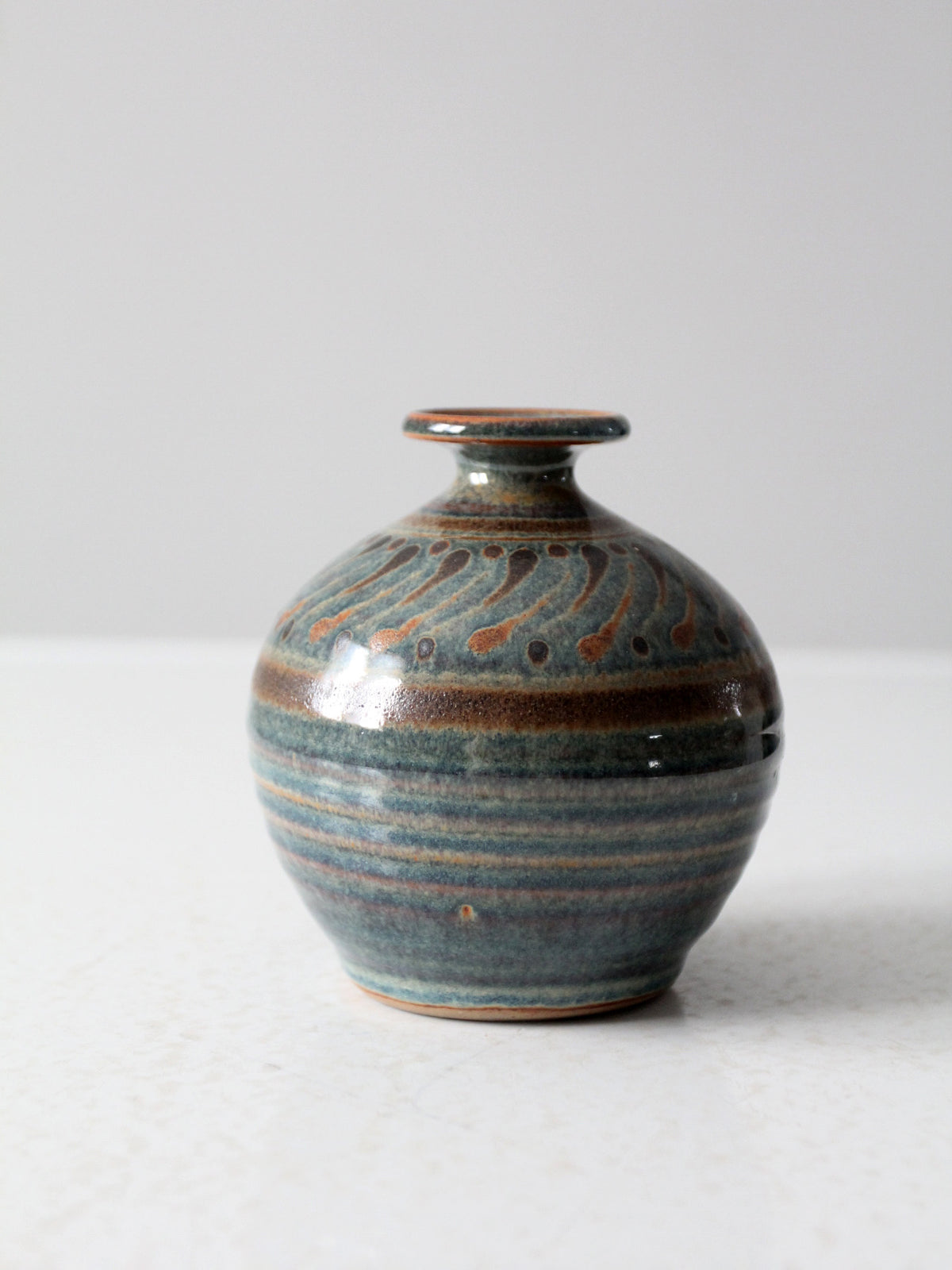 vintage Brush Creek Studio pottery vase