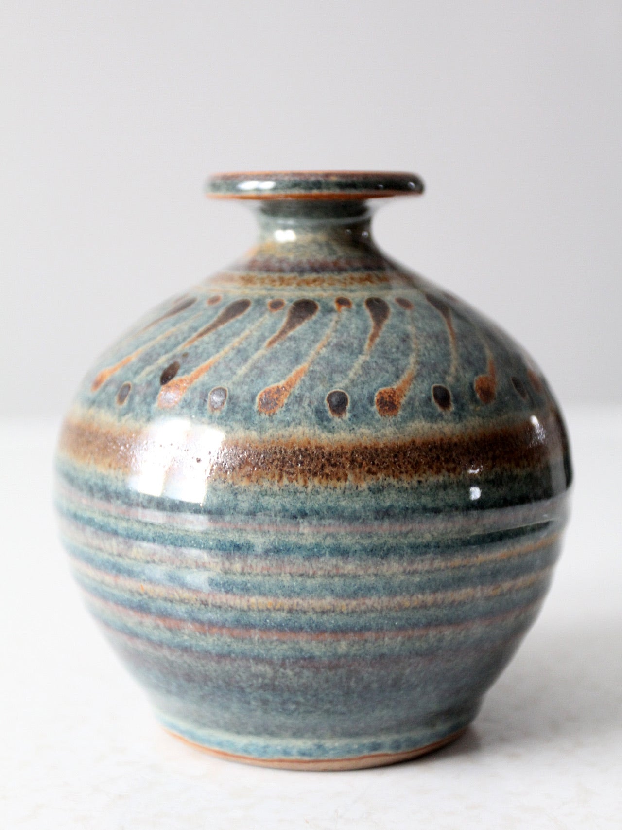 vintage Brush Creek Studio pottery vase