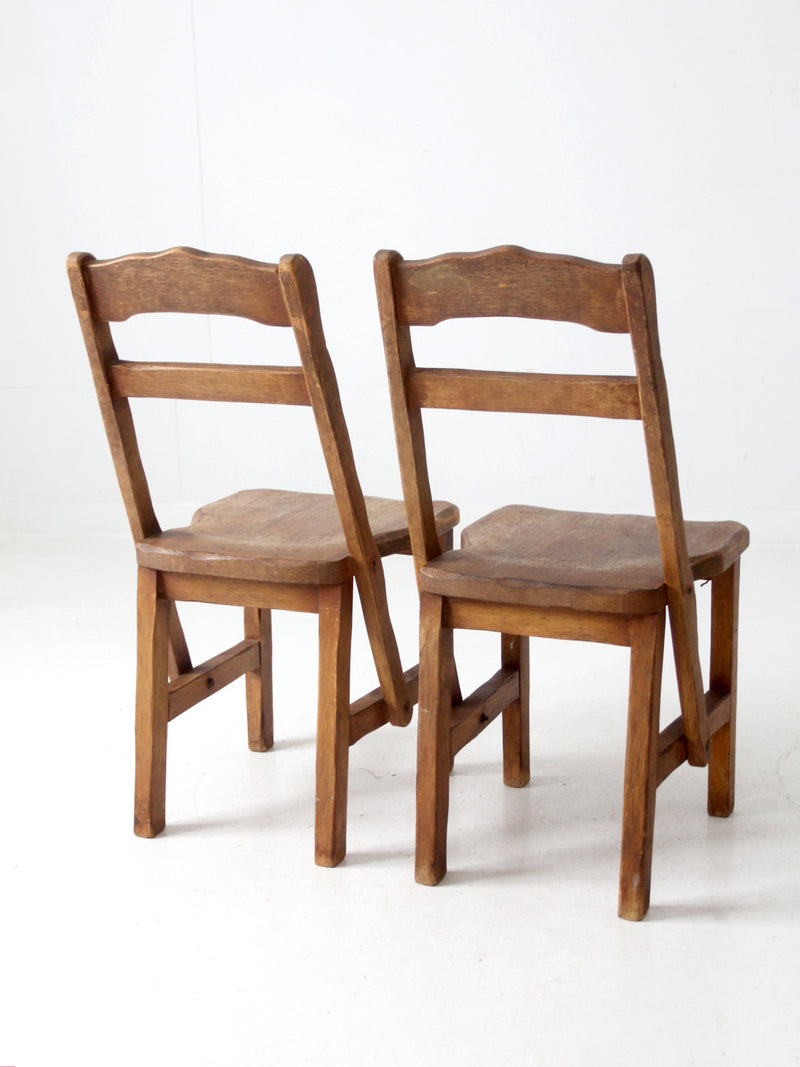 mid century Coronado Monterey style painted dining chairs pair