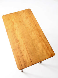 antique 19th century folding table with measuring rule