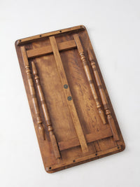 antique 19th century folding table with measuring rule